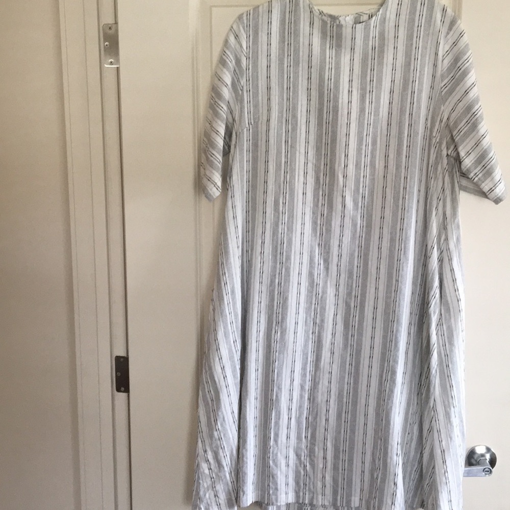 ROOLEE sheath linen half sleeve dress